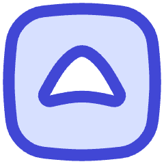 Tailless Triangle Arrow Up Square Icon from Flex Duo Set