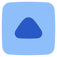 Tailless Triangle Arrow Up Square Icon from Plump Flat Set