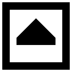 Tailless Triangle Arrow Up Square Icon from Sharp Remix Set