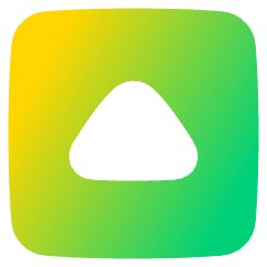 Tailless Triangle Arrow Up Square Icon from Plump Gradient Set