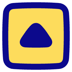 Tailless Triangle Arrow Up Square Icon from Plump Pop Set