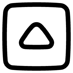 Tailless Triangle Arrow Up Square Icon from Plump Line Set