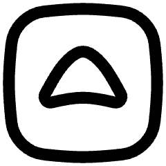 Tailless Triangle Arrow Up Square Icon from Flex Line Set