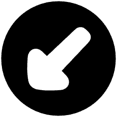 Triangle Arrow Diagonal Bottom Left Circle Icon from Plump Solid Set