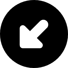 Triangle Arrow Diagonal Bottom Left Circle Icon from Core Solid Set