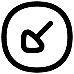 Triangle Arrow Diagonal Bottom Left Circle Icon from Flex Line Set