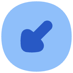 Triangle Arrow Diagonal Bottom Left Circle Icon from Flex Flat Set