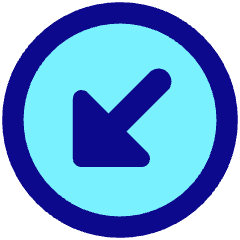 Triangle Arrow Diagonal Bottom Left Circle Icon from Core Pop Set