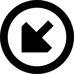 Triangle Arrow Diagonal Bottom Left Circle Icon from Sharp Remix Set