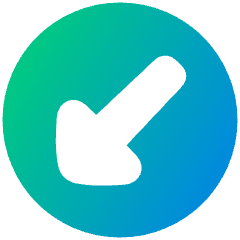 Triangle Arrow Diagonal Bottom Left Circle Icon from Plump Gradient Set