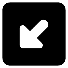 Triangle Arrow Diagonal Bottom Left Square Icon from Core Solid Set