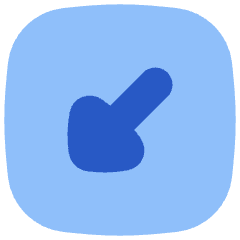 Triangle Arrow Diagonal Bottom Left Square Icon from Flex Flat Set