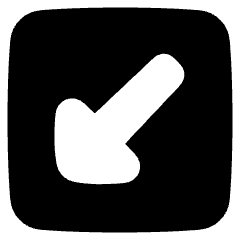 Triangle Arrow Diagonal Bottom Left Square Icon from Plump Solid Set