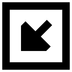 Triangle Arrow Diagonal Bottom Left Square Icon from Sharp Remix Set