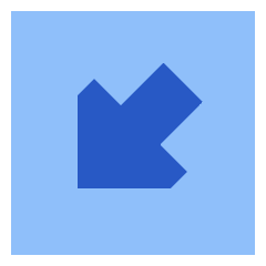 Triangle Arrow Diagonal Bottom Left Square Icon from Sharp Flat Set