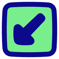 Triangle Arrow Diagonal Bottom Left Square Icon from Plump Pop Set