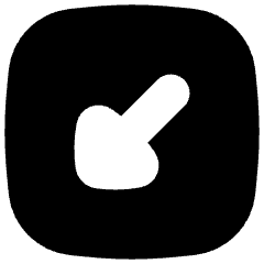 Triangle Arrow Diagonal Bottom Left Square Icon from Flex Solid Set