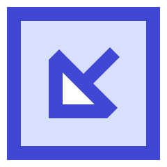 Triangle Arrow Diagonal Bottom Left Square Icon from Sharp Duo Set