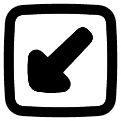 Triangle Arrow Diagonal Bottom Left Square Icon from Plump Remix Set