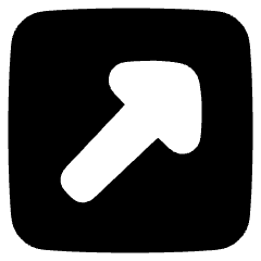 Triangle Arrow Diagonal Top Right Square Icon from Plump Solid Set