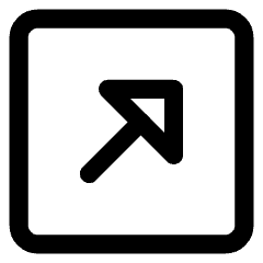 Triangle Arrow Diagonal Top Right Square Icon from Core Line Set