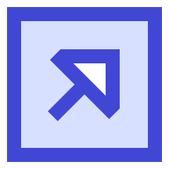Triangle Arrow Diagonal Top Right Square Icon from Sharp Duo Set
