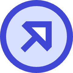 Triangle Arrow Diagonal Upper Right Circle Icon from Sharp Duo Set