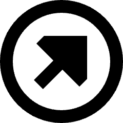 Triangle Arrow Diagonal Upper Right Circle Icon from Sharp Remix Set