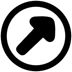 Triangle Arrow Diagonal Upper Right Circle Icon from Plump Remix Set