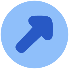 Triangle Arrow Diagonal Upper Right Circle Icon from Plump Flat Set