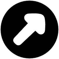 Triangle Arrow Diagonal Upper Right Circle Icon from Plump Solid Set