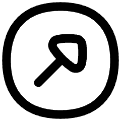 Triangle Arrow Diagonal Upper Right Circle Icon from Flex Line Set