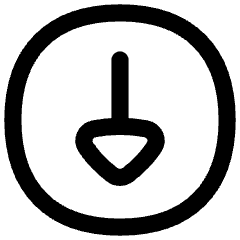Triangle Arrow Down Circle 1 Icon from Flex Line Set
