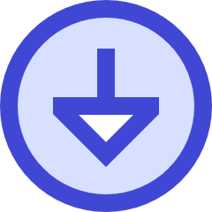 Triangle Arrow Down Circle 1 Icon from Sharp Duo Set