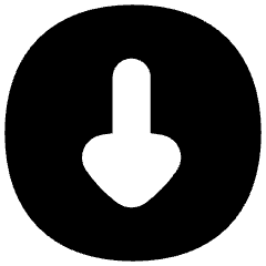 Triangle Arrow Down Circle 1 Icon from Flex Solid Set