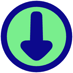 Triangle Arrow Down Circle 1 Icon from Plump Pop Set