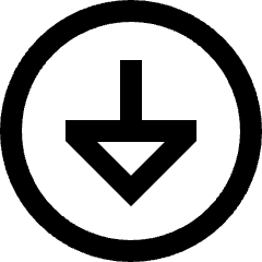 Triangle Arrow Down Circle 1 Icon from Sharp Line Set