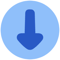 Triangle Arrow Down Circle 1 Icon from Plump Flat Set
