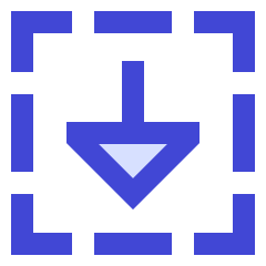 Triangle Arrow Down Dashed Square Icon from Sharp Duo Set