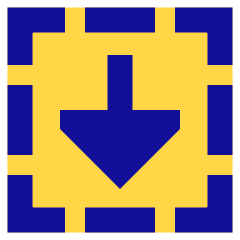 Triangle Arrow Down Dashed Square Icon from Sharp Pop Set