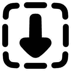 Triangle Arrow Down Dashed Square Icon from Plump Remix Set