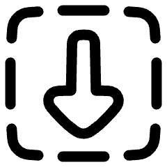 Triangle Arrow Down Dashed Square Icon from Plump Line Set