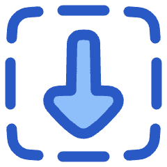 Triangle Arrow Down Dashed Square Icon from Plump Duo Set