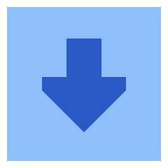 Triangle Arrow Down Square Icon from Sharp Flat Set