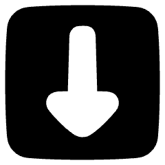 Triangle Arrow Down Square Icon from Plump Solid Set