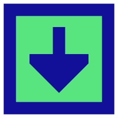 Triangle Arrow Down Square Icon from Sharp Pop Set
