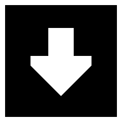 Triangle Arrow Down Square Icon from Sharp Solid Set