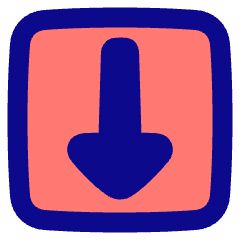 Triangle Arrow Down Square Icon from Plump Pop Set