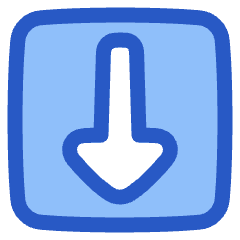 Triangle Arrow Down Square Icon from Plump Duo Set