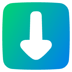 Triangle Arrow Down Square Icon from Plump Gradient Set